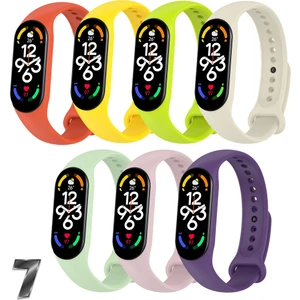 Xiaomi Mi Band 7 Uyumlu Silikon Kordon Seti 7li