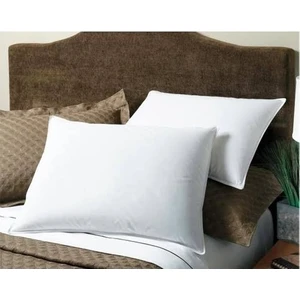 AY Home  2 Adet Antialerjik Boncuk  Silikon  Yastık 50 x 70 cm 800 gr  Dış Kumaş 100% Pamuk Beyaz Renk Yıkanabilir