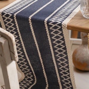 Pamuk Dantel Lacivert 35 x 145 cm Runner Masa Örtüsü