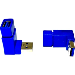 USB 3.0 Erkek - Dişi 90 Derece Uzatma Adaptörü USB 3.0 Dirsek 90 Derece L Pozisyon Dönüştürücü