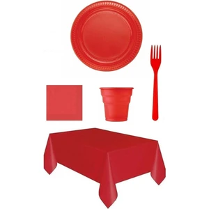 Çıtı Pıtı Store 25 Kişilik Ekonomik Kırmızı Konseptli Doğum Günü Parti Seti