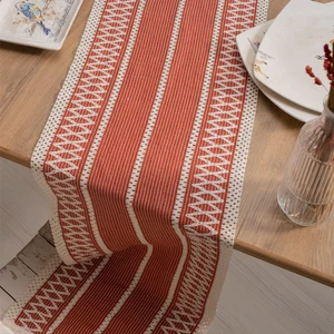 Pamuk Dantel Kiremit 35 x 145 cm Runner Masa Örtüsü