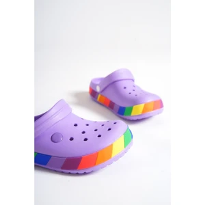 Samesa Mor Gökkuşağı Clogs Eva Yazlık Plaj - Günlük Terlik