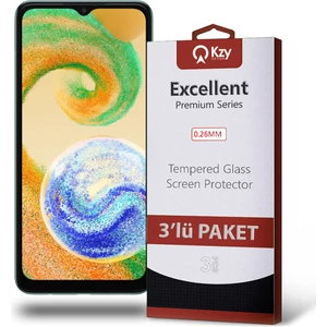 Kzy Samsung Galaxy A04S Temperli Ekran Koruyucu Kırılmaz Cam Ekonomik 3'lü Paket