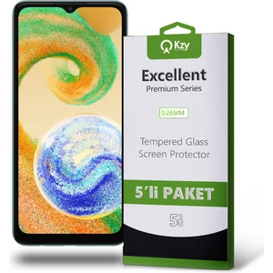 Kzy Samsung Galaxy A04S Temperli Ekran Koruyucu Kırılmaz Cam Ekonomik 5'li Paket