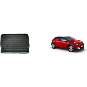 Cross Oto Aksesuarları Citroen C3 HB (2017-2024) Bagaj Havuzu - Kokusuz, Yüksek Kenarlı 3D A+ Kalite