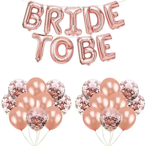 Best Parti Bride To Be Rose Gold Kondetili Folyo Balon Set