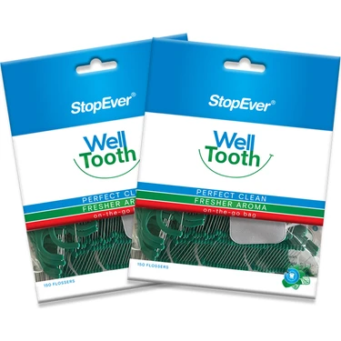 Stopever Well Tooth Kürdanlı Diş Ipi-Süper Ekonomik Paket 2x150 - 300