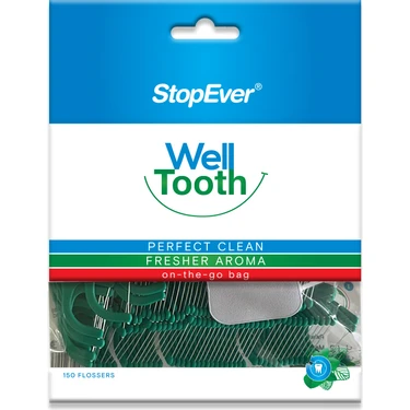 Stopever Well Tooth Kürdanlı Diş Ipi-Ekonomik Paket 150