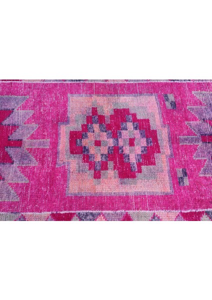 Eskitme Halı, Türk Halısı, Halı, 90X295 cm Mor Halı, Anadolusı Merdiven Halı, Ofice Koridor Halı, 7