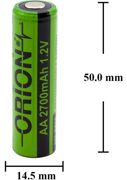 1.2V Ni-Mh Aa 2700 Mah Şarj Edilebilir Kalem Pil