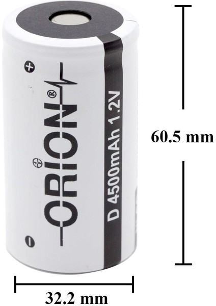 1.2V Ni-Cd D 4500 Mah Büyük Boy Şarj Edilebilir Pil