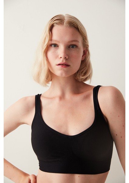 Siyah New Seamless Spor Bra modelleri