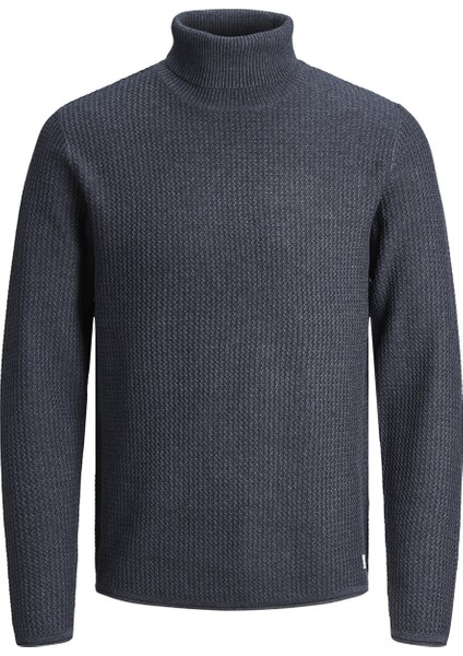 Balikçi Yaka Düz Koyu Lacivert Erkek Kazak 12199940_JPRBLUCARLOS Knit Roll Nec indirimleri