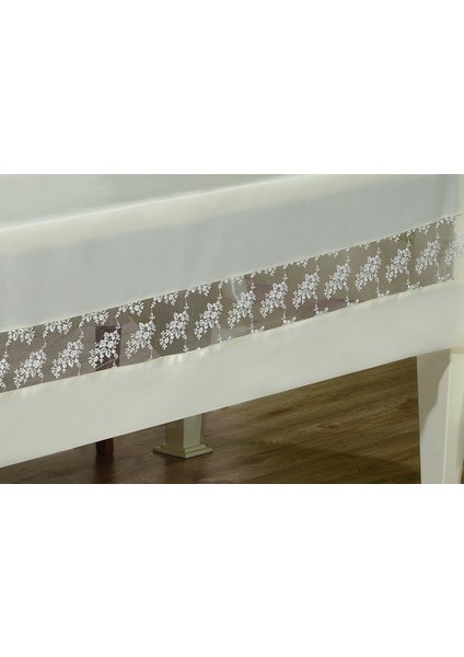 Gelin Lüx Dantelli Monoray Kumaş Krem Masa Örtüsü Dikdörtgen 170x330 cm - 1031 fırsatları