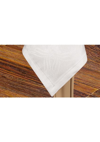 Aslı Lüx Jakar Polycotton Kumaş Gri Masa Örtüsü Dikdörtgen 160x220 cm - 1051