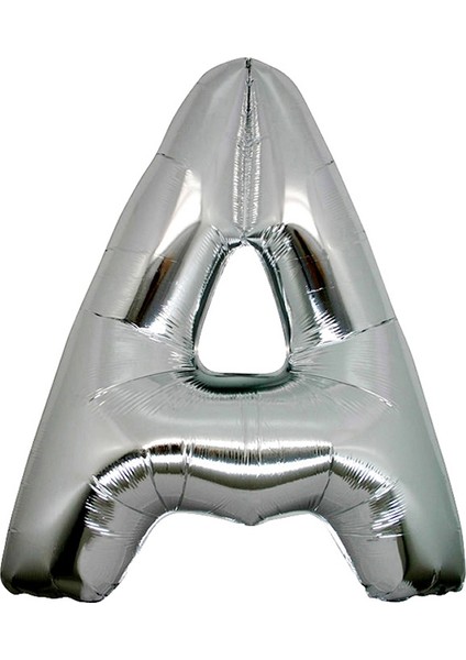 Gümüş Folyo Balon 40" Inç 100 cm A Harfi