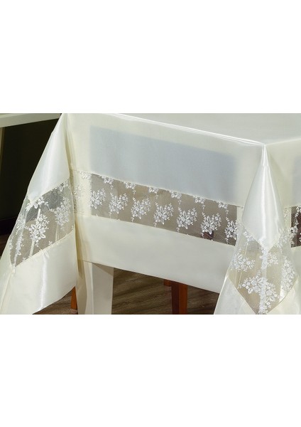 Gelin Lüx Dantelli Monoray Kumaş Krem Masa Örtüsü Dikdörtgen 170x330 cm - 1031 fiyatları