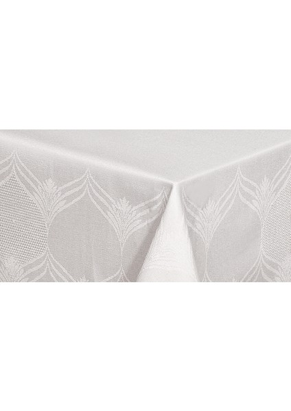 Aslı Lüx Jakar Polycotton Kumaş Gri Masa Örtüsü Dikdörtgen 160x220 cm - 1051 modelleri
