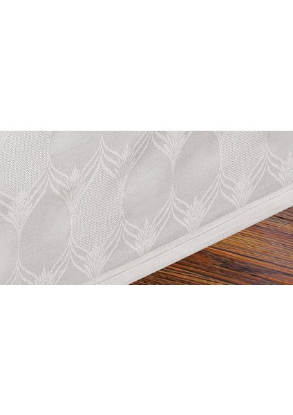 Aslı Lüx Jakar Polycotton Kumaş Gri Masa Örtüsü Dikdörtgen 160x220 cm - 1051