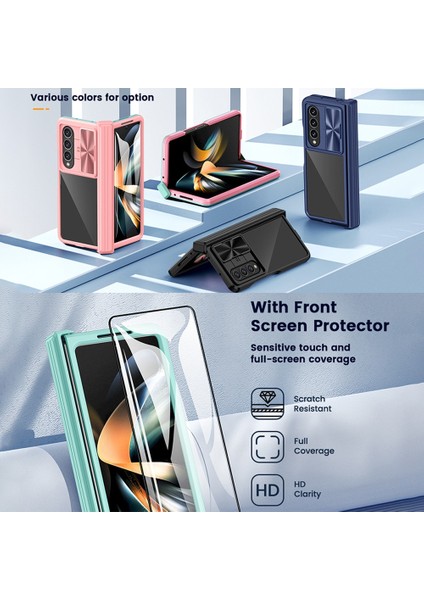 Samsung Galaxy Z Fold4 Için Telefon Kılıfı - Turuncu (Yurt Dışından)