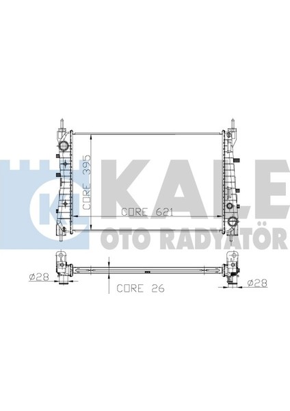 Radyatör Linea 1.3 Jtd Ac Klimasiz Mek 621X395X26 1 Sira Alb Sistem