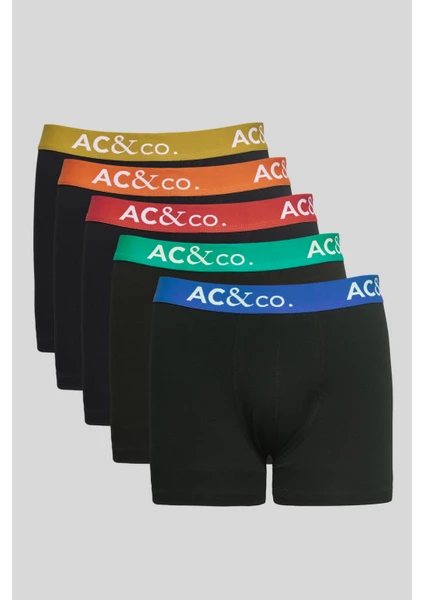 AC&Co / Altınyıldız Classics Erkek Çok Renkli 5'li Pamuklu Esnek Boxer Paketi