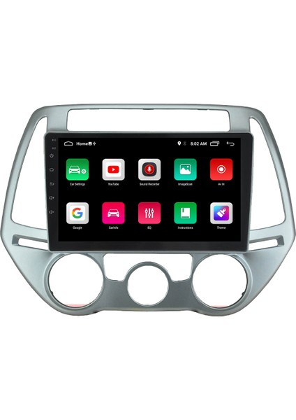 Hyundai I20 Android 11 Carplay Multimedya Ekran Teyp 2GB+16GB