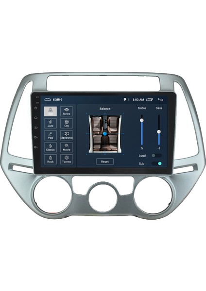 Hyundai I20 Android 11 Carplay Multimedya Ekran Teyp 2GB+16GB