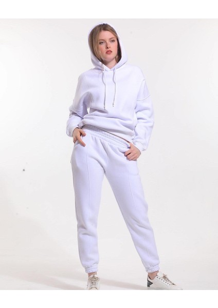 Eşofman Takımı Şardonlu Beyaz Renk