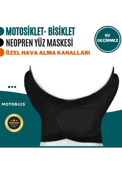 NS-980 Motosiklet Bisiklet Hava Kanallı Su Geçirmez Orjinal Neopren Maske