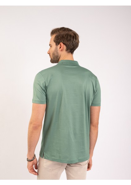 Erkek Büyük Beden Polo Yaka Tişört-Çağla Yeşili modelleri