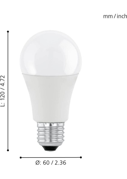 11478 E27-LED A60 1055LM 3000K