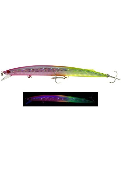 Kingjerk Sinking 19CM 34GR #182 Double Pink Chart