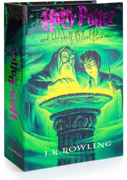 Harry Potter Kitap Görünümlü Kilitlenebilir Gizli Kasa, Cüzdan, Rozet Hediye Seti