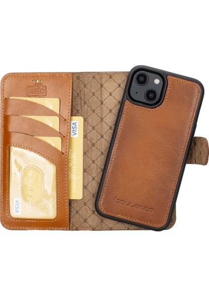 Apple iPhone 14 Uyumlu Deri Cüzdanlı Kılıf Mwwn RST2EF Taba indirimleri