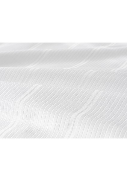 Listra Çizgili Pamuk Saten Çift Kişilik Nevresım Takımı 200 x 220 cm Beyaz fırsatları