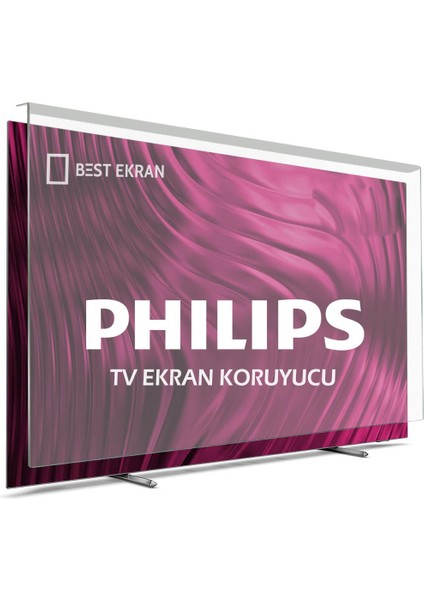 Phılıps 60PFL6008K Tv Ekran Koruyucu - Philips 60"inç Tv Kırılmaz Koruyucu