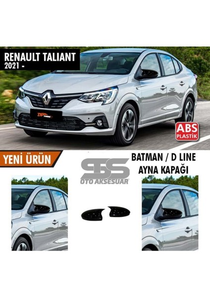 Renault Taliant Batman Yarasa Ayna Kapağı Piano Black Abs Plastik