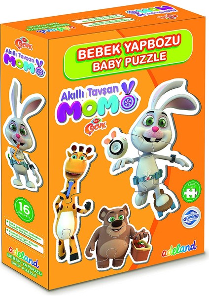 And Trt Tavşan Momo Baby Puzzle, 16 Parça