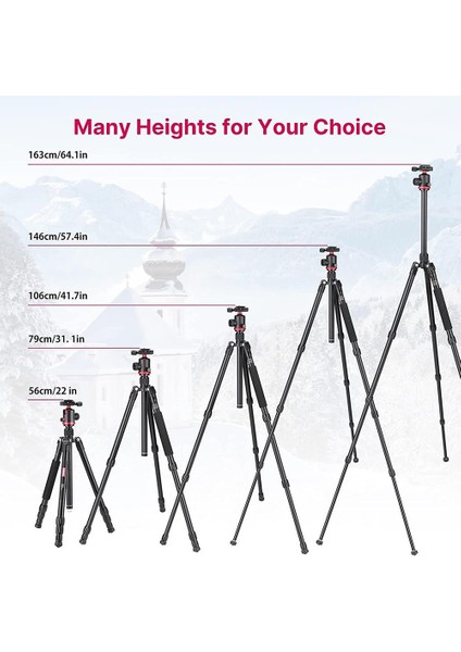 Mt-51 Katlanabilir Çok Fonksiyonlu Alüminyum Tripod