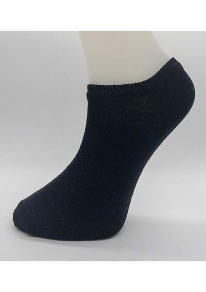 Ciho Socks Erkek Basic 12 Çift Siyah Füme Gri Renk Patik Çorap