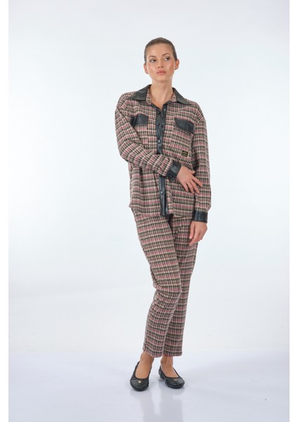 Oversize Gömlek Yaka Pantolon Takım - Minimalist Günlük Tarz