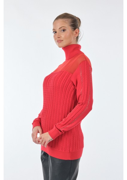 Minimalist Boğazlı Uzun Kol Kadın Triko Kazak fırsatları