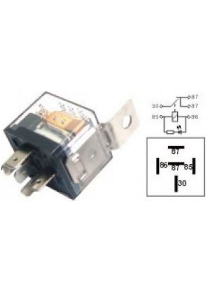 Role Şeffaf Ledli 12V 5 Pin Cift VR4520