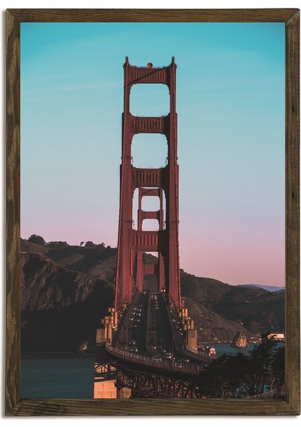 Masif Çerçeveli Köprü Resmi Baskılı Tablo fiyatları