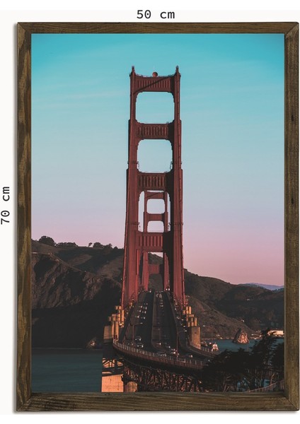 Masif Çerçeveli Köprü Resmi Baskılı Tablo modelleri