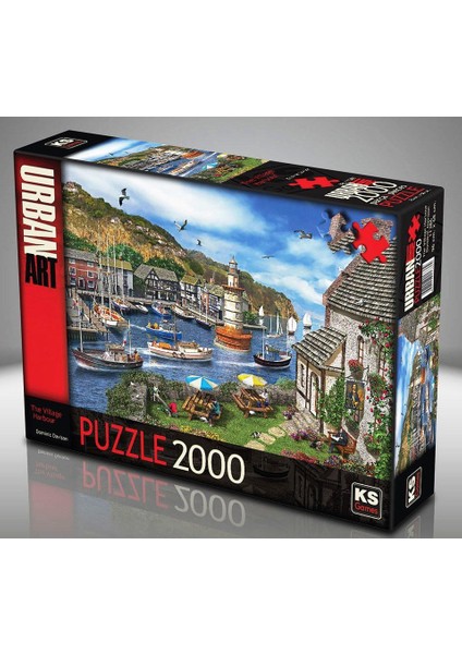 Puzzle 2000 Parça Puzzle Village Harbour Liman Köyü