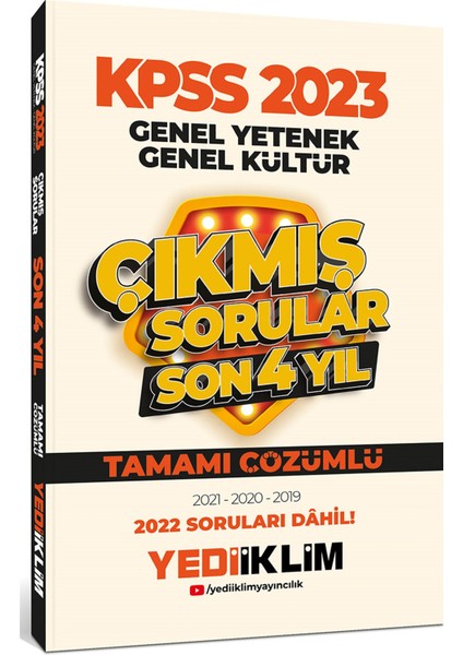 KPSS 2023 Genel Yetenek Genel Kültür Son 4 Yıl Tamamı Çözümlü Çıkmış Sorular
