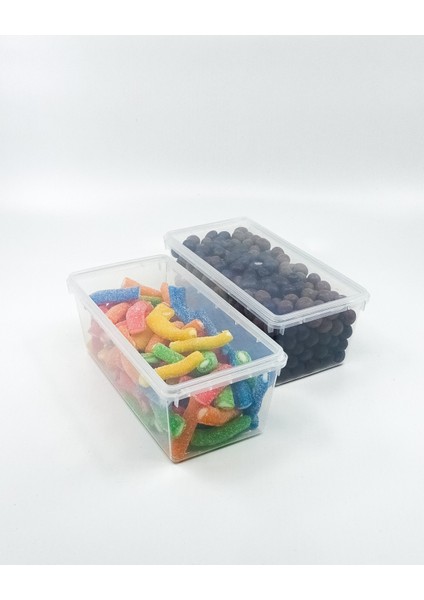 Saklama Kabı 10 Adet Gıda Yemek Buzluk Kapaklı Kilitli 0.4 Litre (15X7X6 Cm) fiyatları